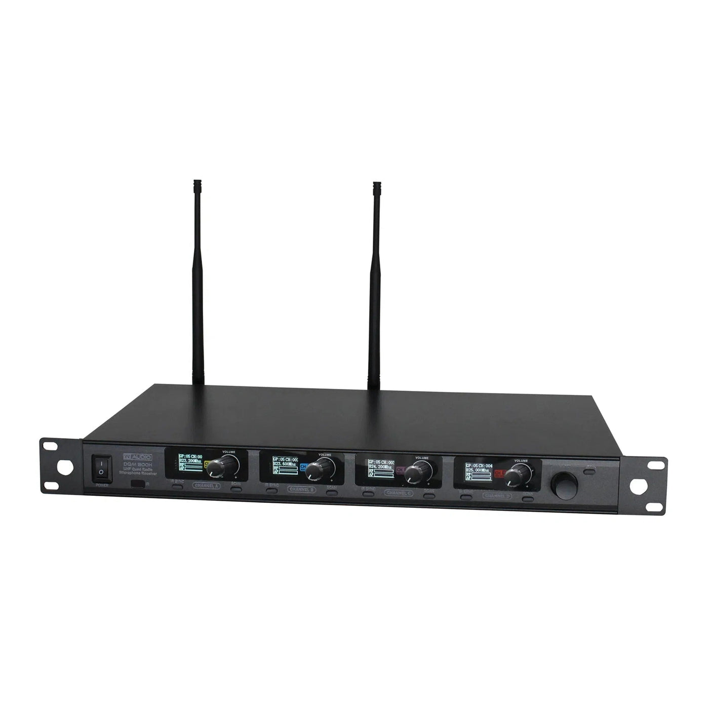 W Audio DQM 800H Quad Handheld Wireless Microphone System 823-865Mhz 2