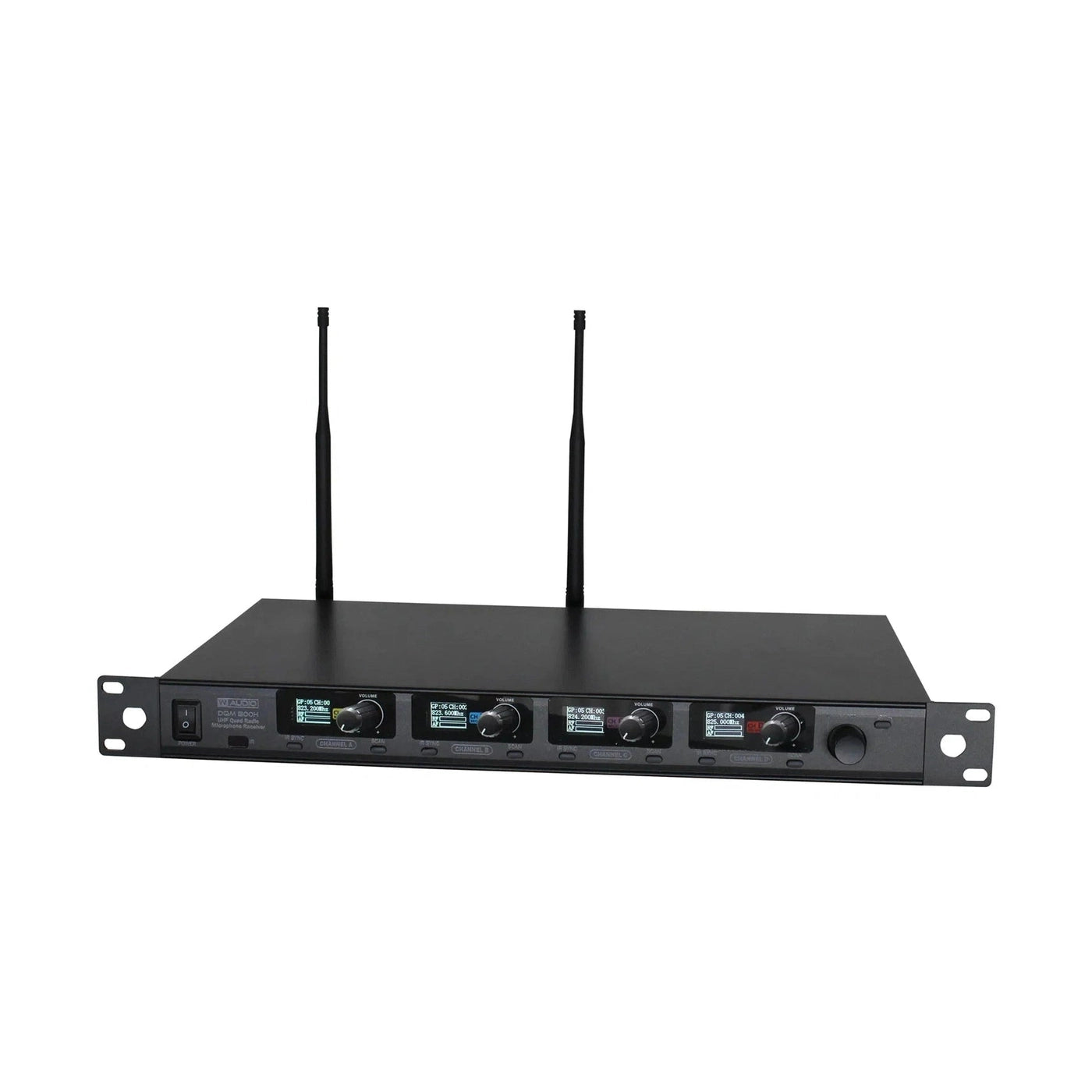 W Audio DQM 800H Quad Handheld Wireless Microphone System 823-865Mhz 2