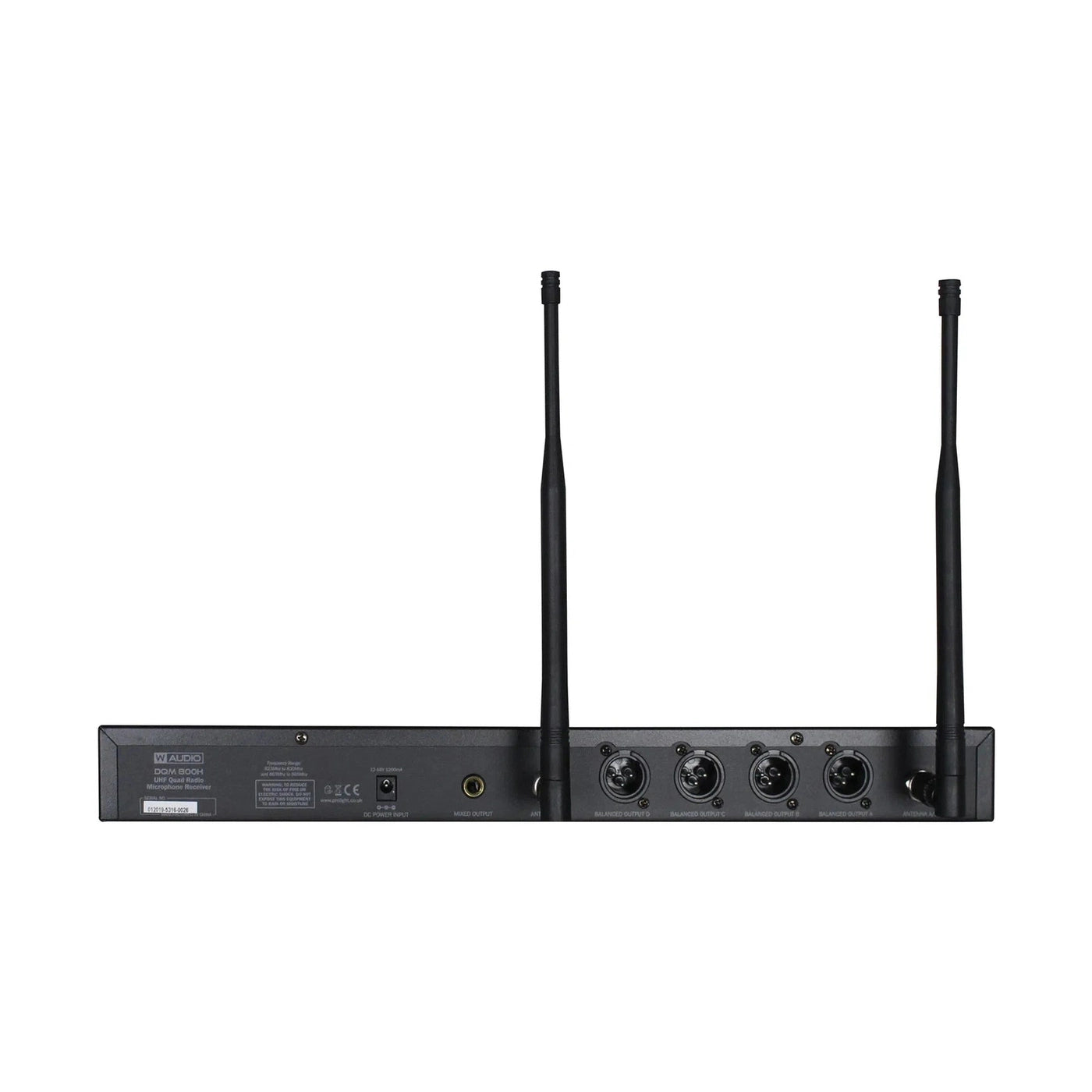 W Audio DQM 800H Quad Handheld Wireless Microphone System 823-865Mhz 4
