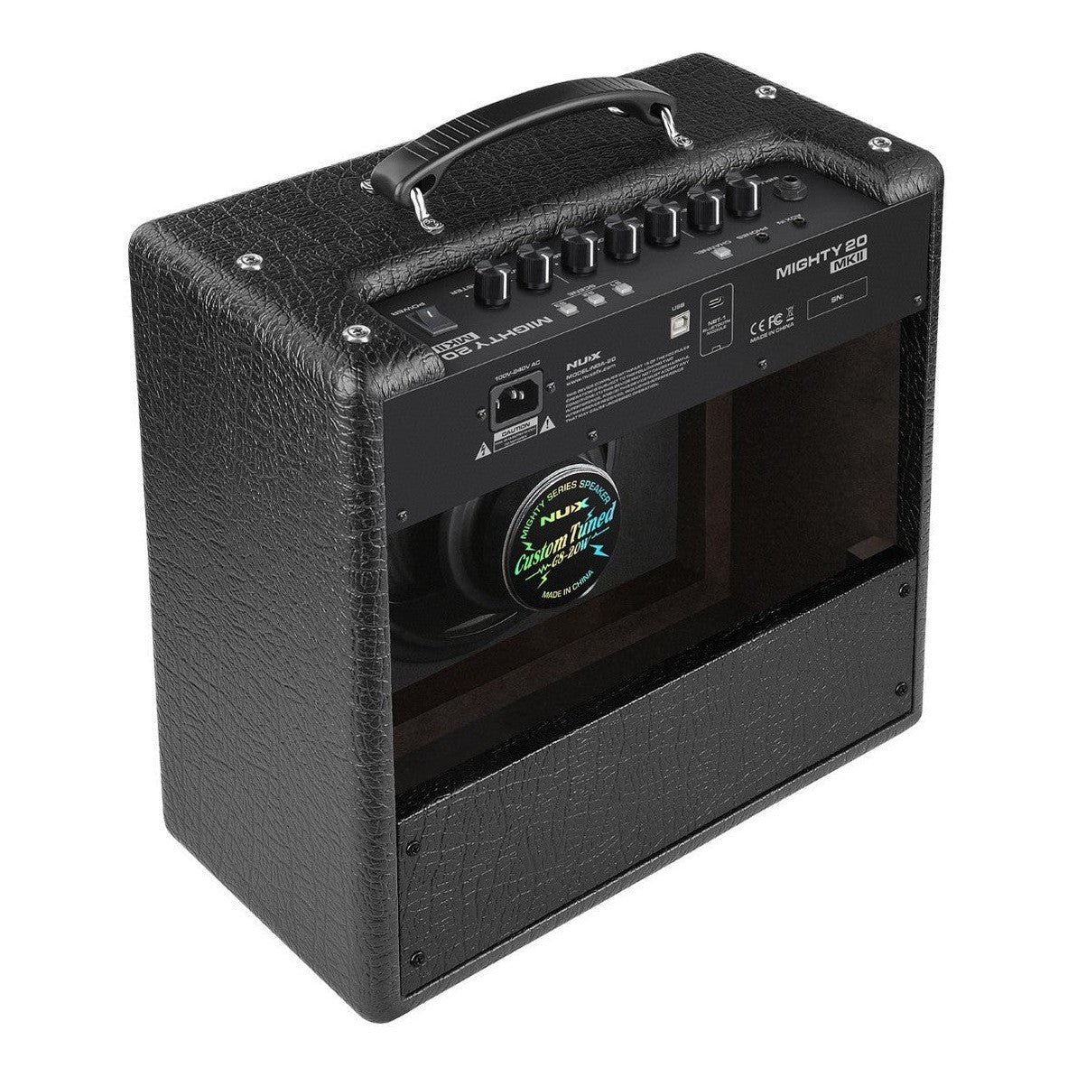 NUX Mighty 20BT Amplifier - Overhead Rear Angle