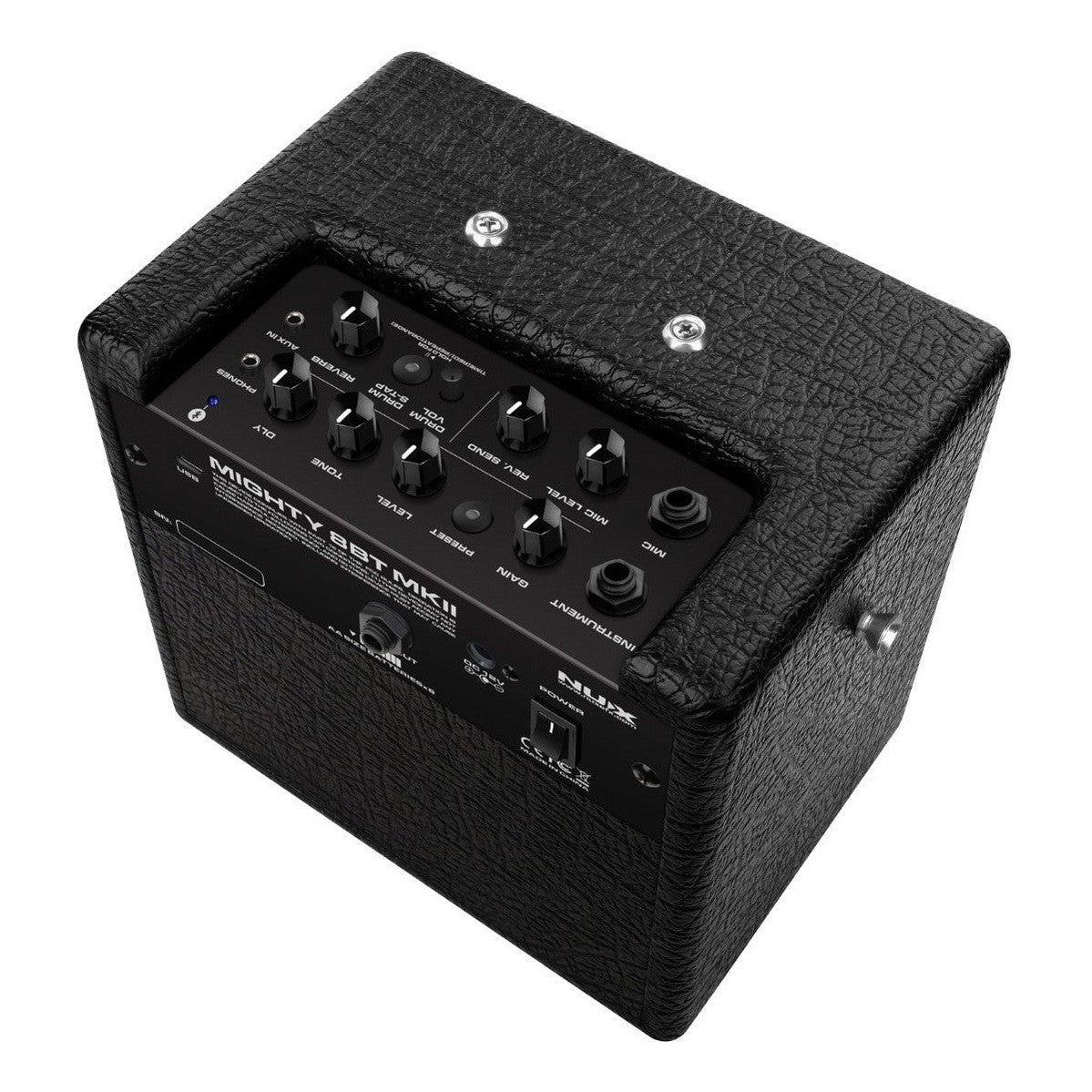 NUX Mighty 8BT Amplifier - Overhead Rear Angle