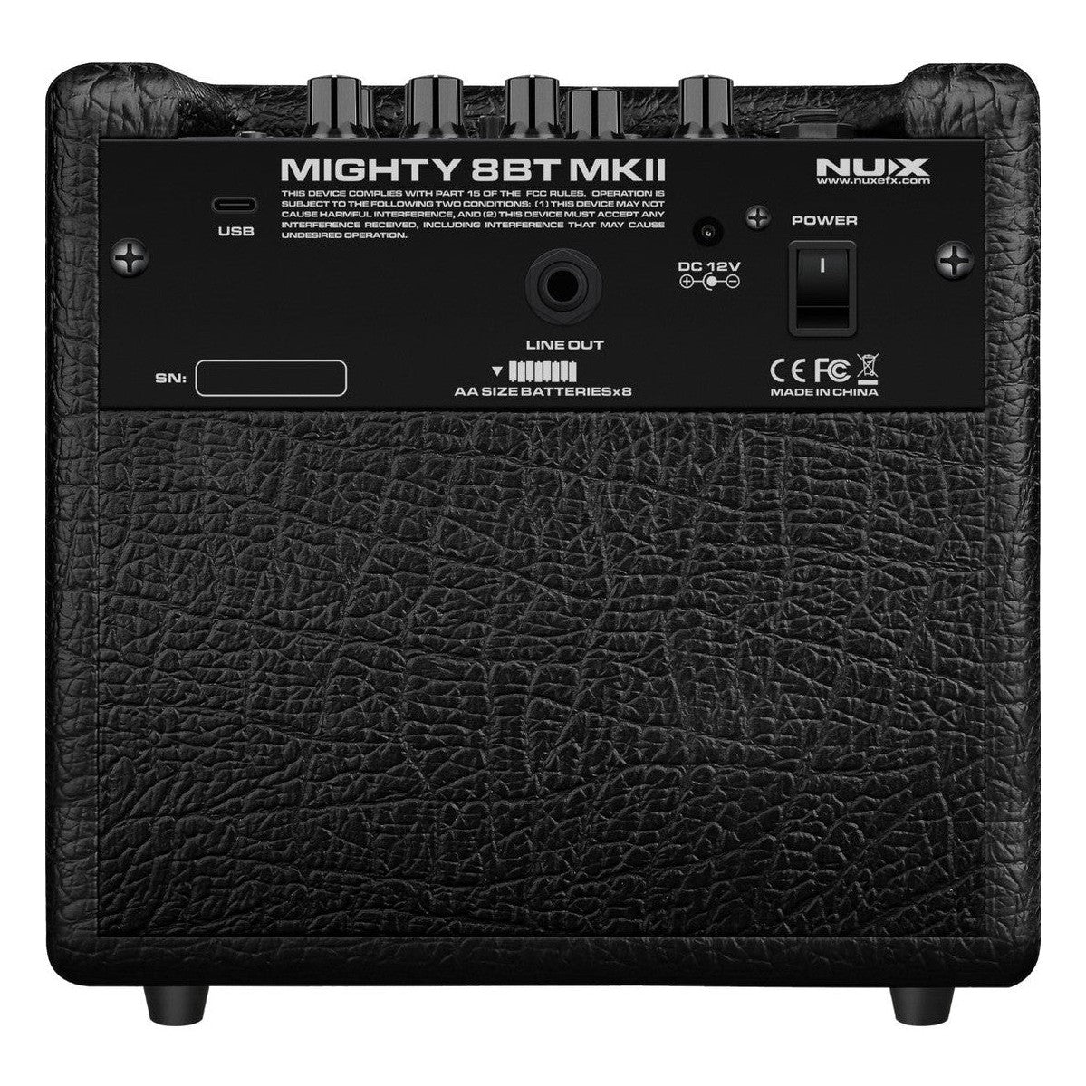 NUX Mighty 8BT Amplifier - Rear