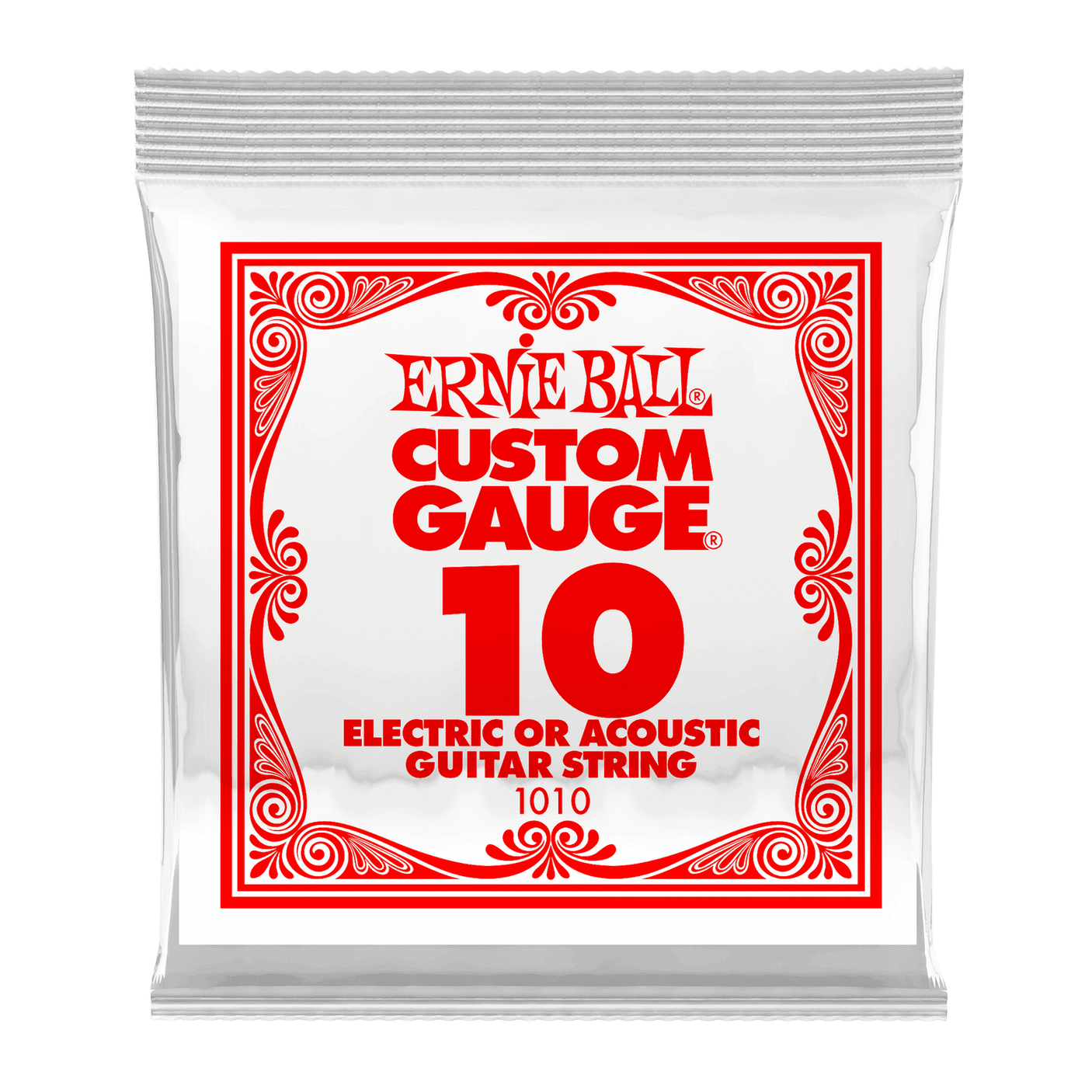 Ernie Ball .010 Plain Steel Electric or Acoustic Single Guitar String 1