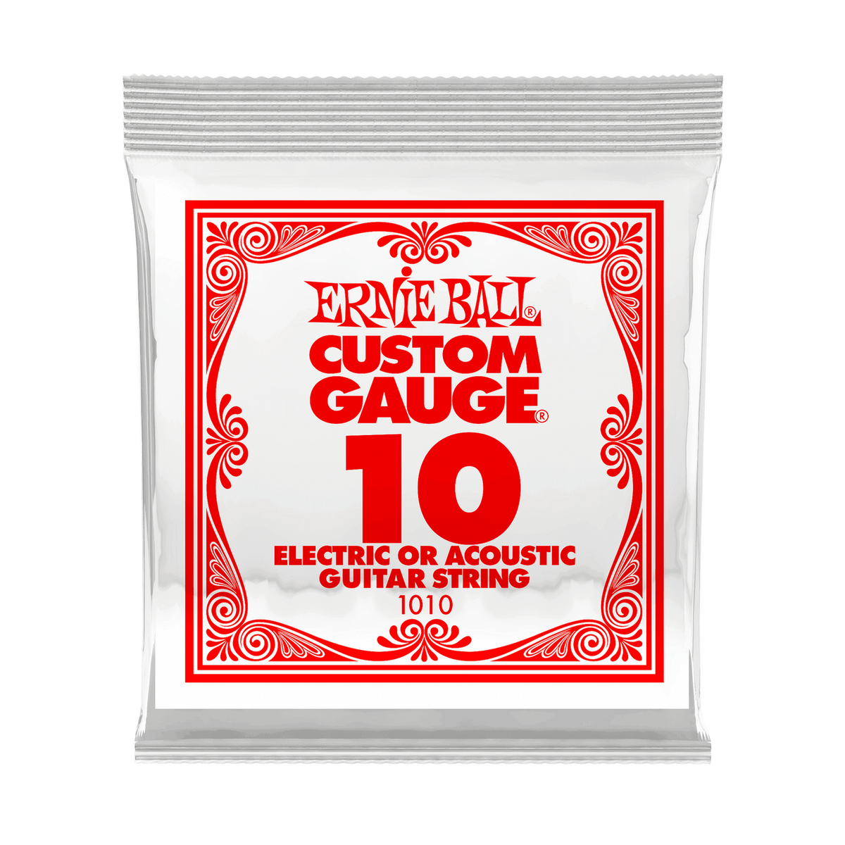 Ernie Ball .010 Plain Steel Electric or Acoustic Single Guitar String 1
