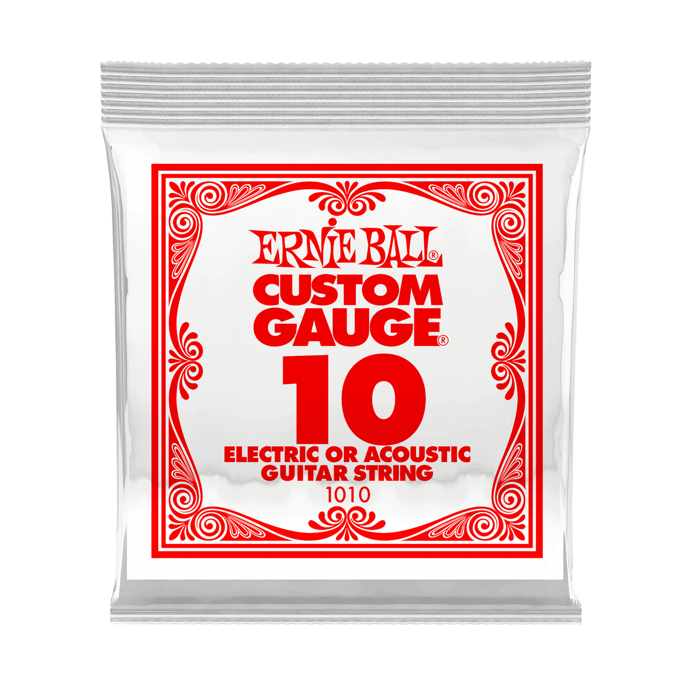Ernie Ball .010 Plain Steel Electric or Acoustic Single Guitar String 1