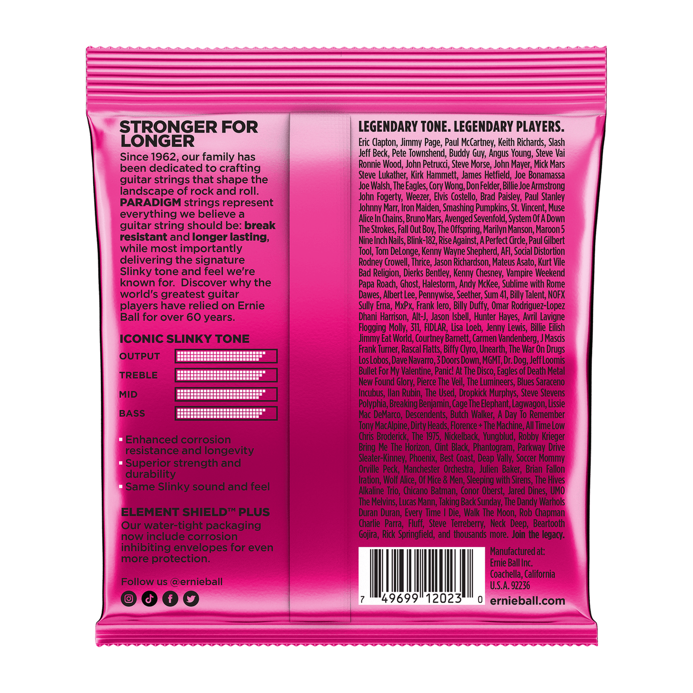 Ernie Ball Super Slinky Paradigm Electric Guitar Strings .009 - .042 2