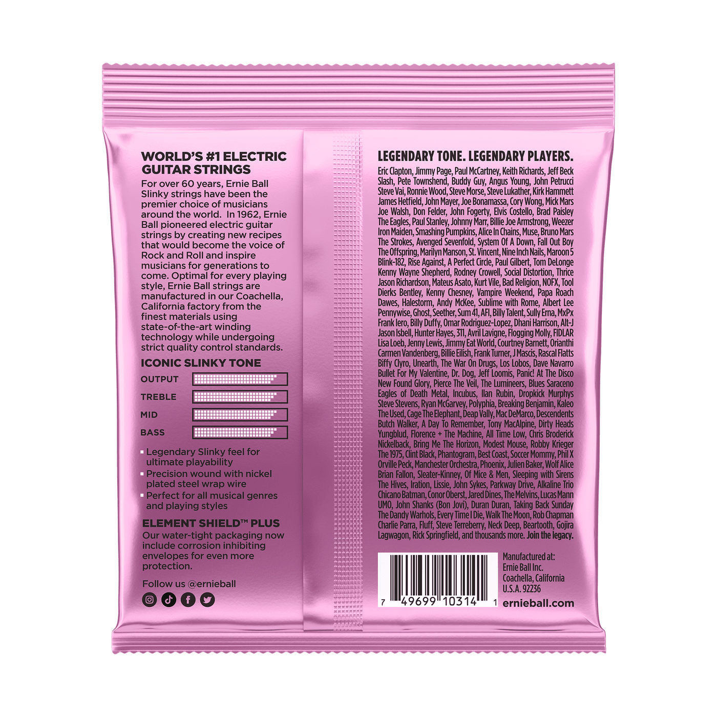 Ernie Ball Mega Slinky Nickel Wound Electric Guitar Strings .0105 -.048 2