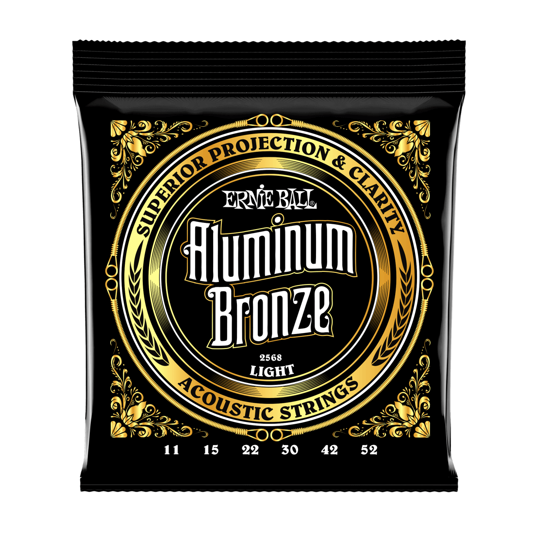 Ernie Ball Light Aluminium Bronze Acoustic Guitar Strings .011 - .052 1