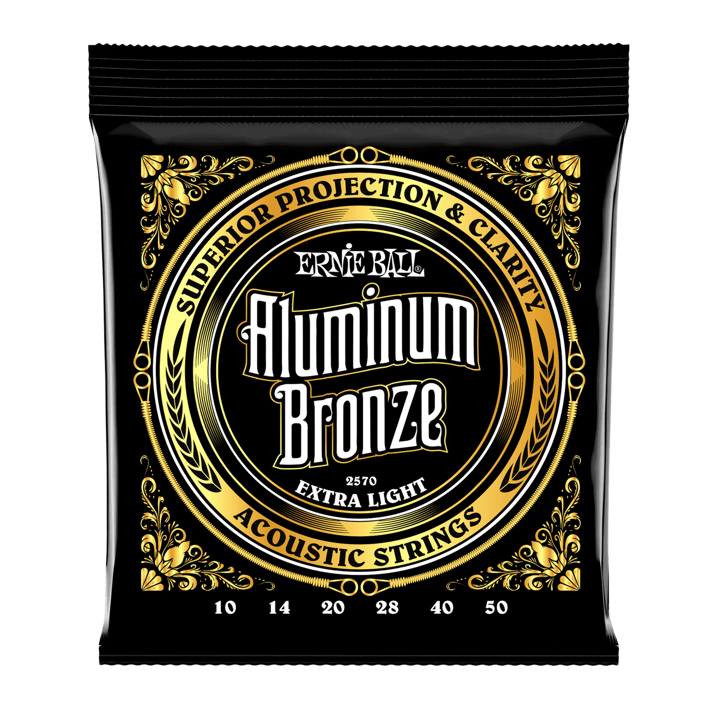 Ernie Ball Extra Light Aluminium Bronze Acoustic Guitar Strings .010 - .050 1