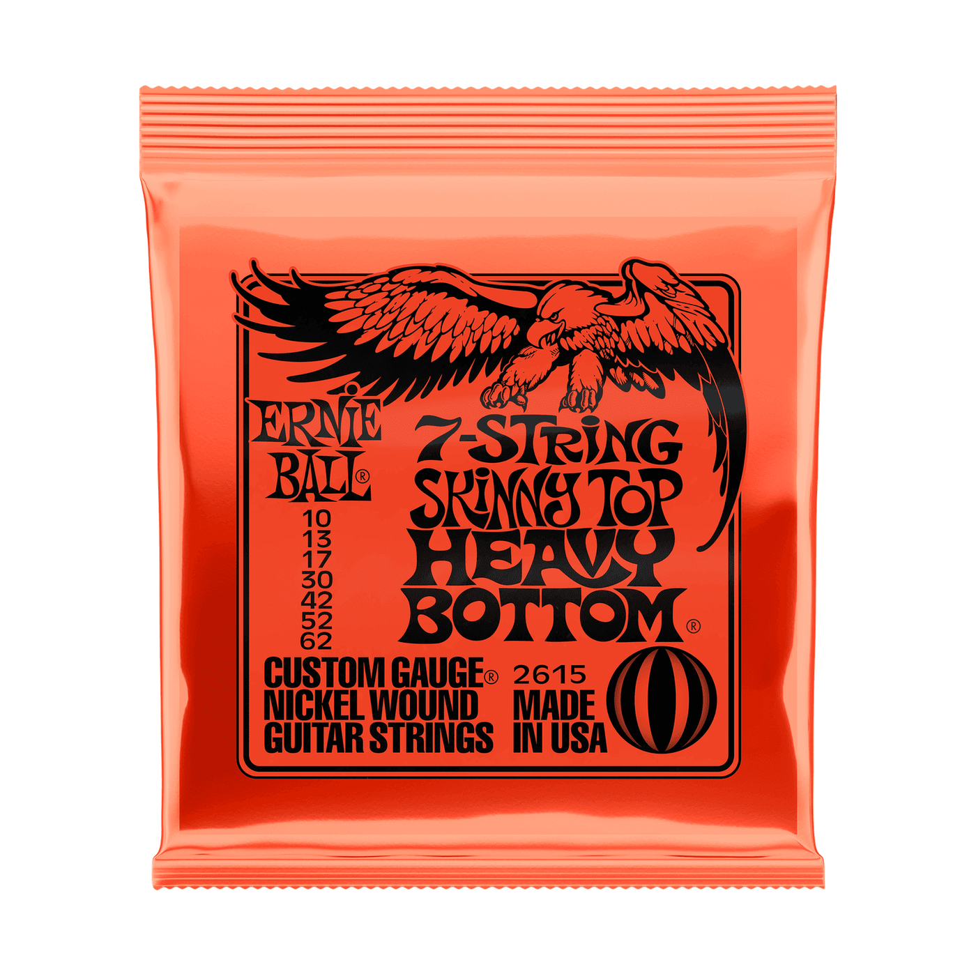 Ernie Ball 7-String Skinny Top Heavy Bottom Slinky Electric Guitar Strings .010 - .062 1