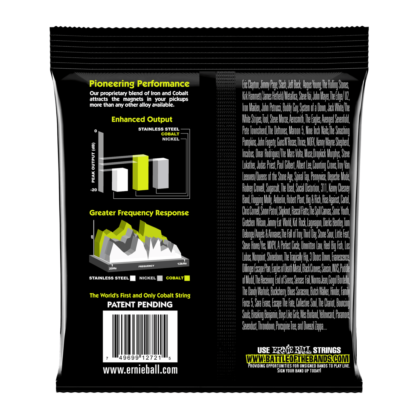 Ernie Ball 7-String Regular Slinky Cobalt Electric Guitar Strings 10-56 2