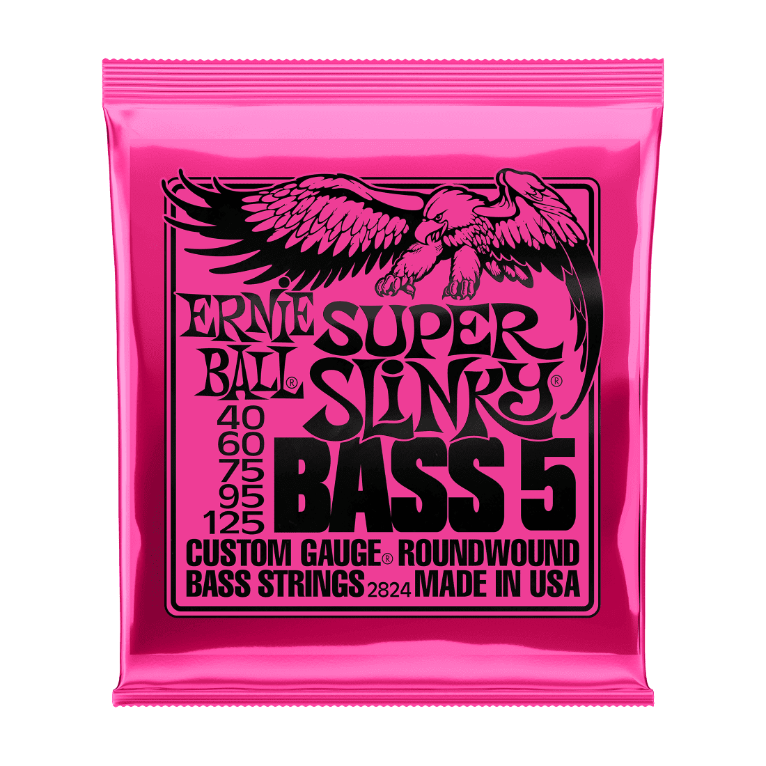 Ernie Ball 5-String Super Slinky Nickel Wound Bass Guitar Strings .040 - .125 1