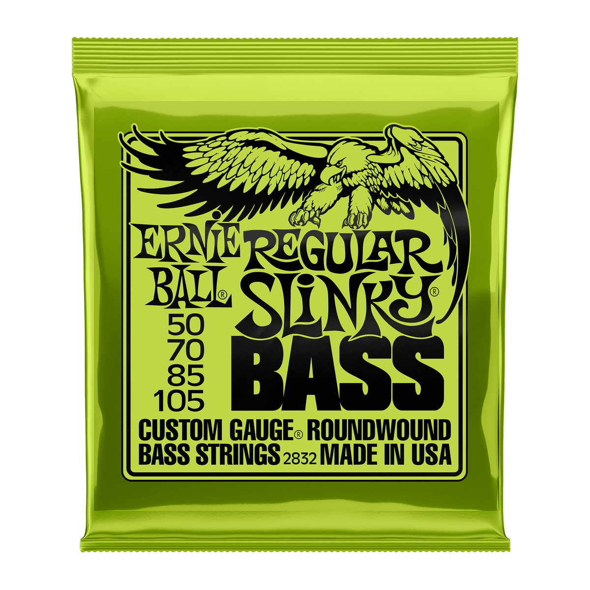 Ernie Ball Regular Slinky Nickel Wound Bass Guitar Strings .050 - .105 1