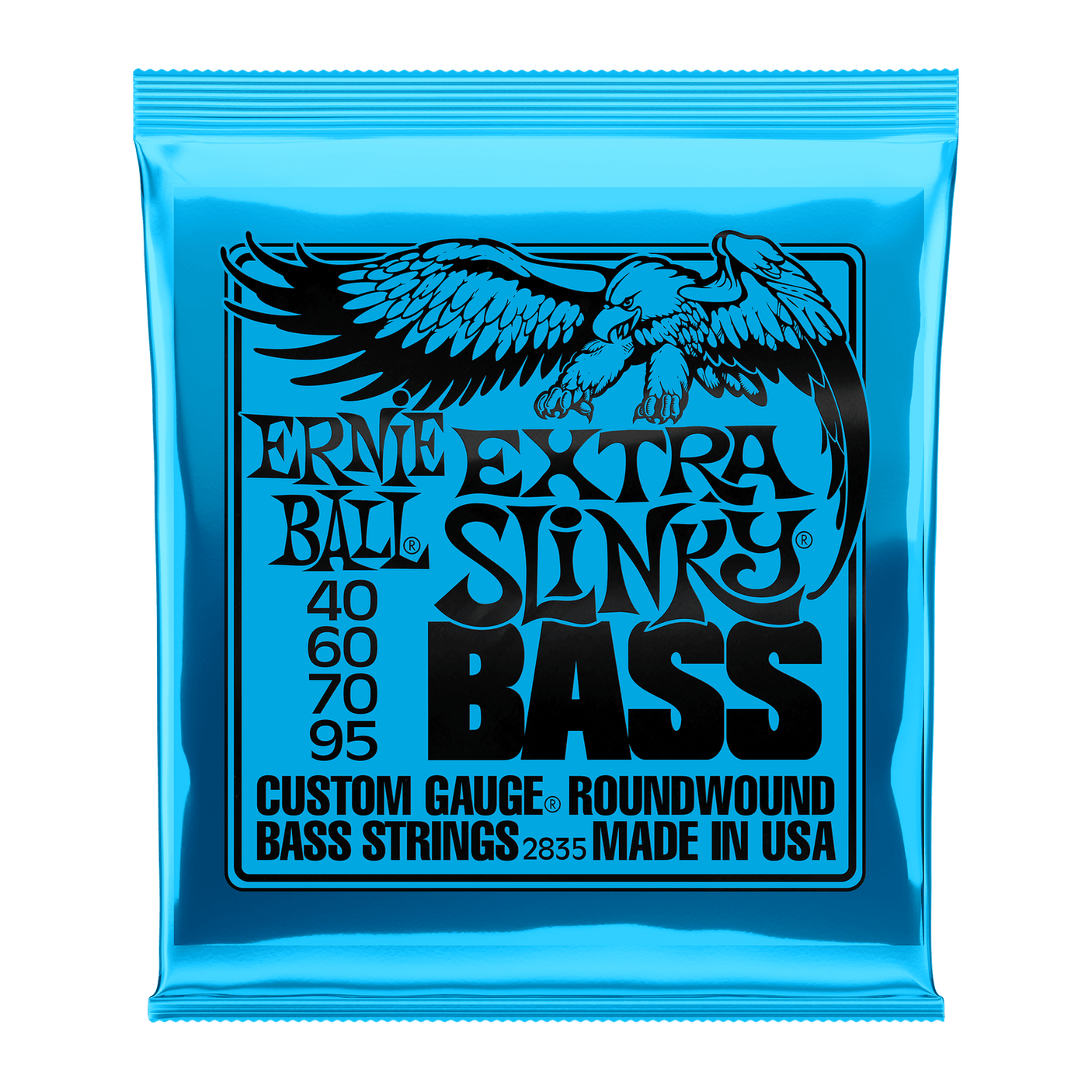 Ernie Ball Extra Slinky Nickel Wound Bass Guitar Strings .040 - .095 1