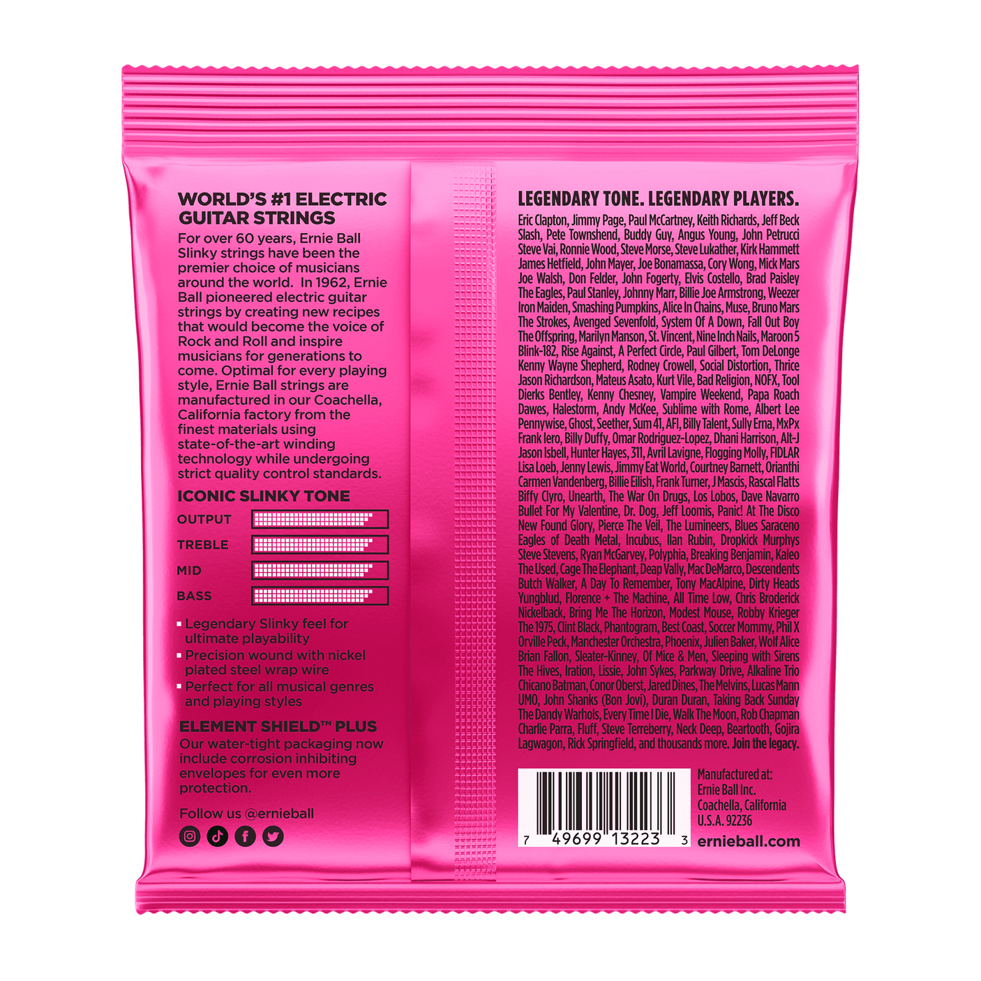 3 Pack of Ernie Ball Super Slinky Nickel Wound Electric Guitar Strings .009 - .042 2