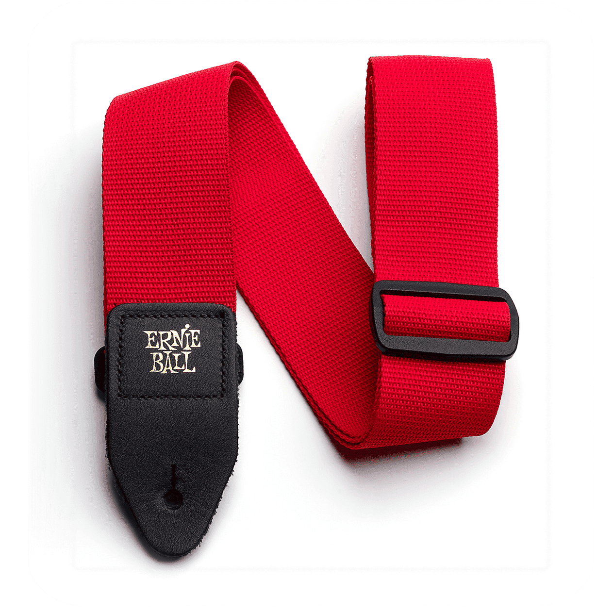 Ernie Ball Adjustable Polypro Electric and Bass Guitar Strap - Red P04040 1