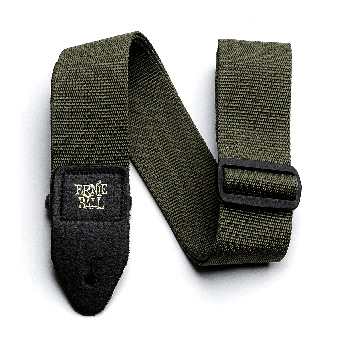 Ernie Ball Adjustable Polypro Electric and Bass Guitar Strap - Olive P04048 1
