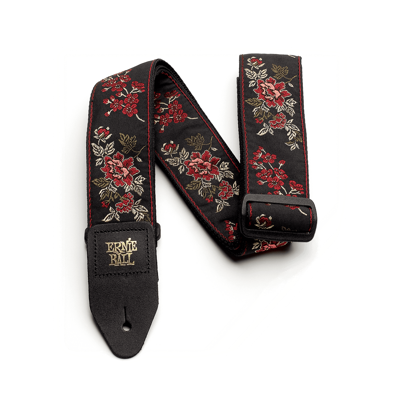 Ernie Ball Jacquard Guitar Strap - Red Rose P04142 1