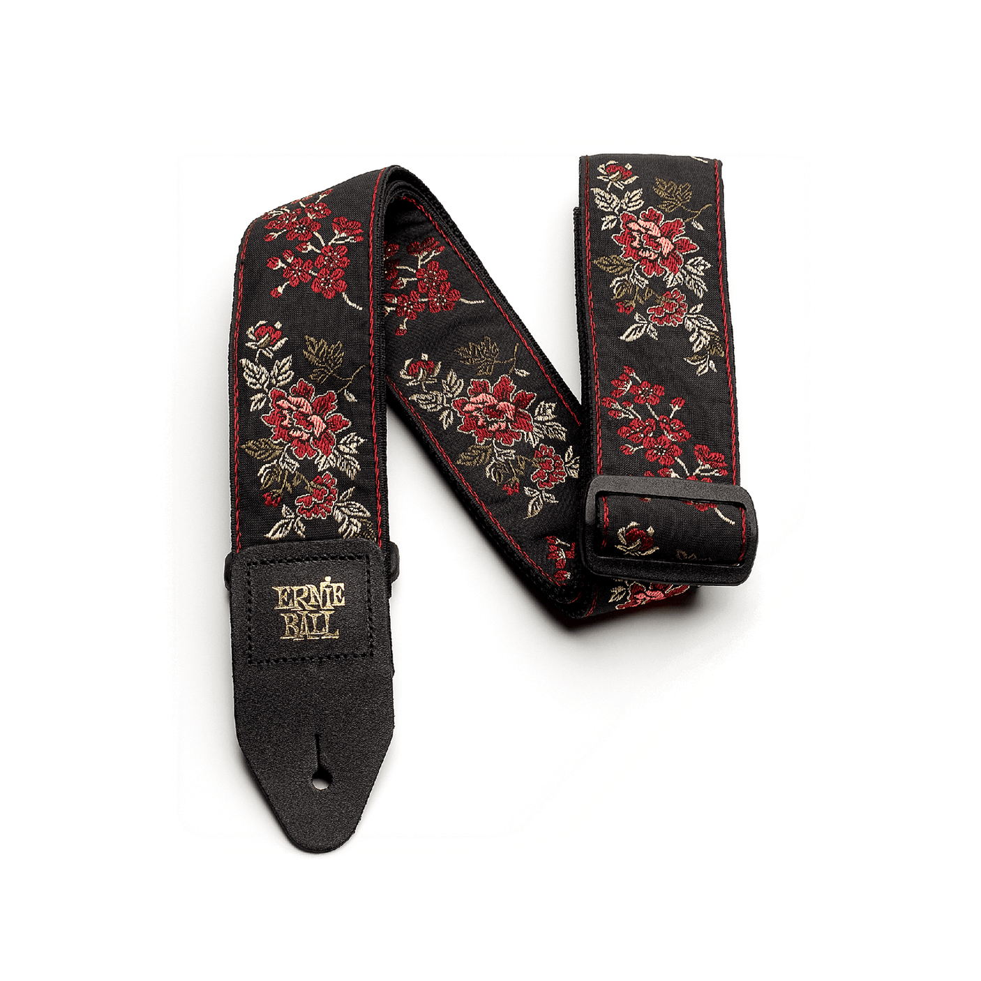 Ernie Ball Jacquard Guitar Strap - Red Rose P04142 1