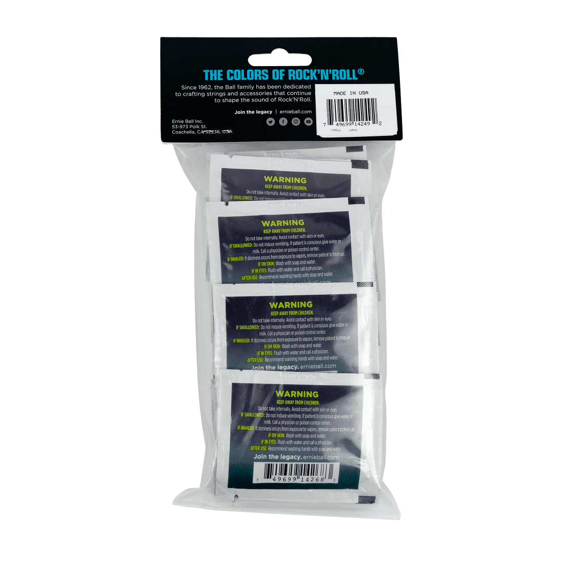 Ernie Ball String Cleaner Wonder Wipes - Pack of 20 P04249 2