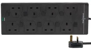 Pro-Elec 8-Gang Switched Surge Protected Extension Lead 3m – Black – PELB1940 1