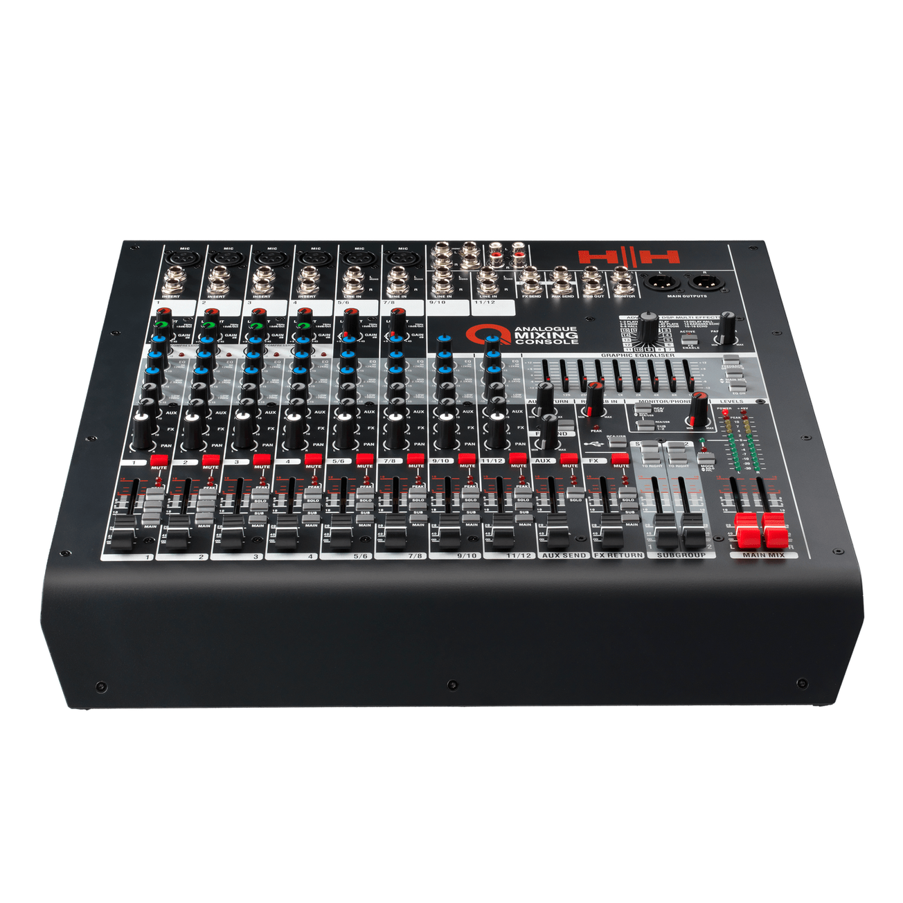 HH Audio Q-Series Q12FX - Professional 12-Channel Analogue Mixer with DSP 4