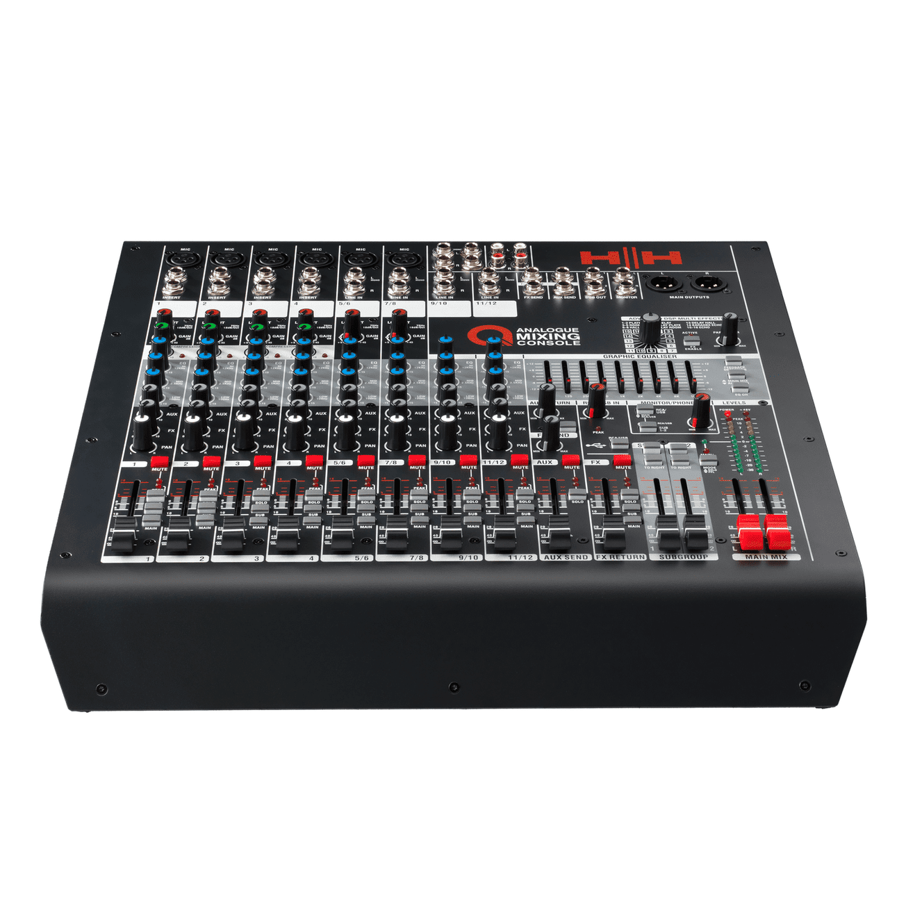 HH Audio Q-Series Q12FX - Professional 12-Channel Analogue Mixer with DSP 5