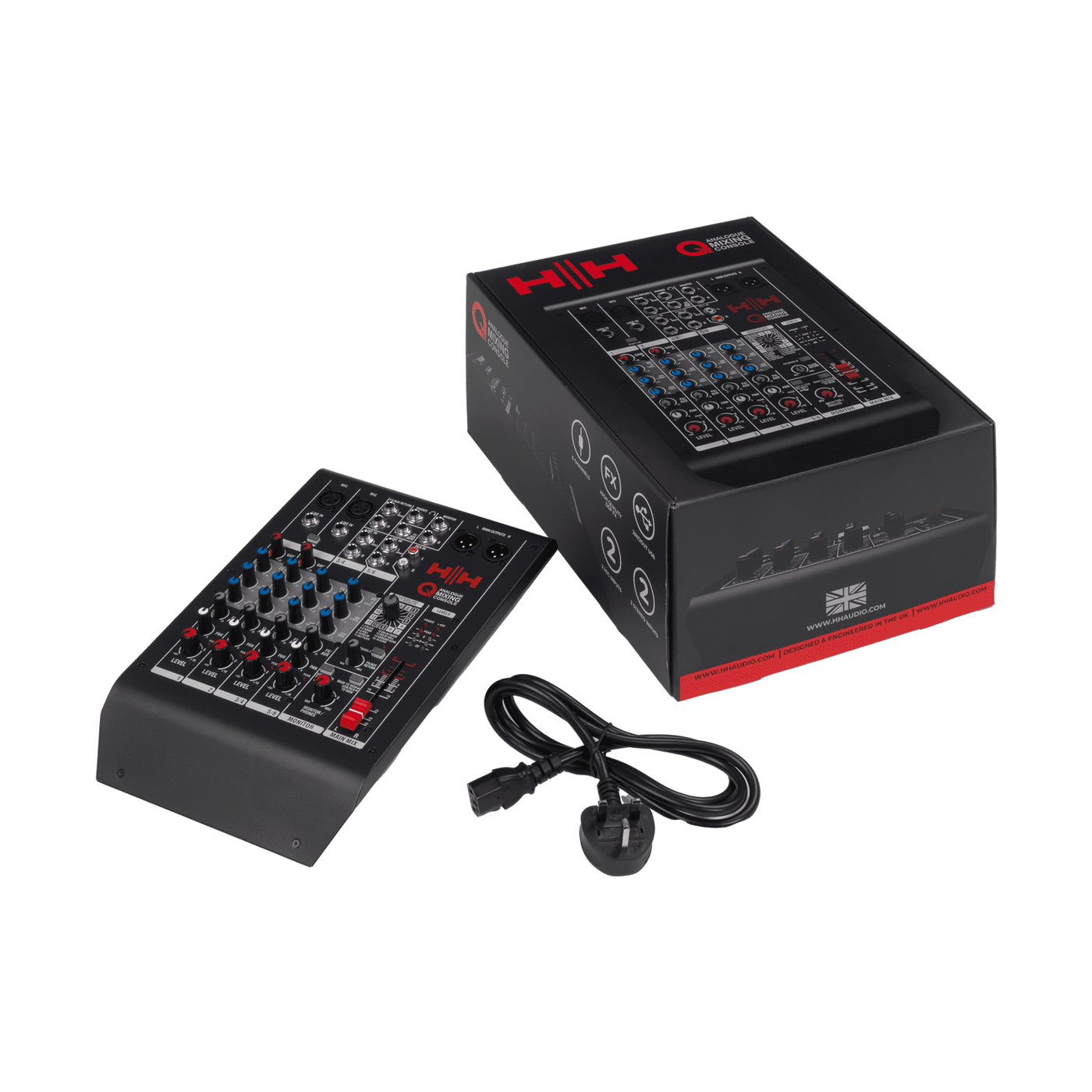 HH Audio Q-Series Q6FX - Professional 6-Channel Analogue Mixer with DSP 7
