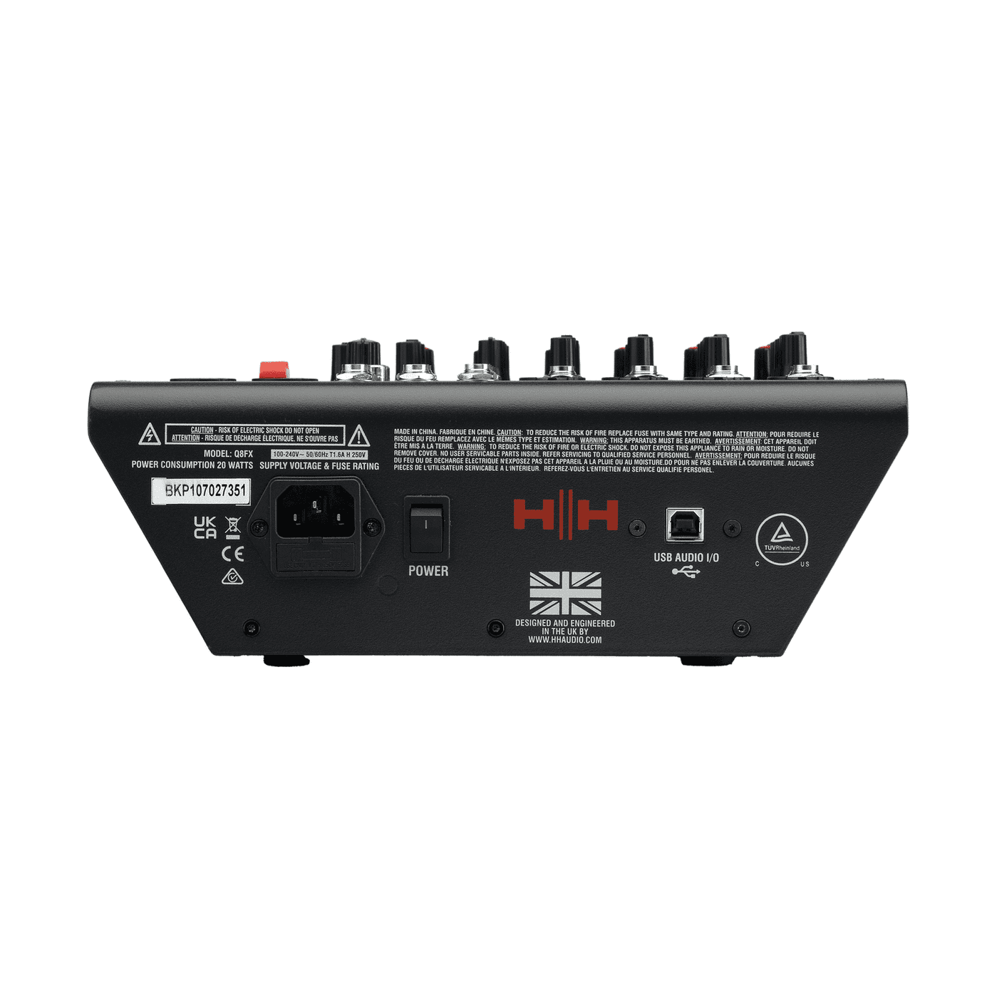 HH TRE-1201 12" Active PA Speakers & Q8FX 8-Channel Mixer Bundle 3