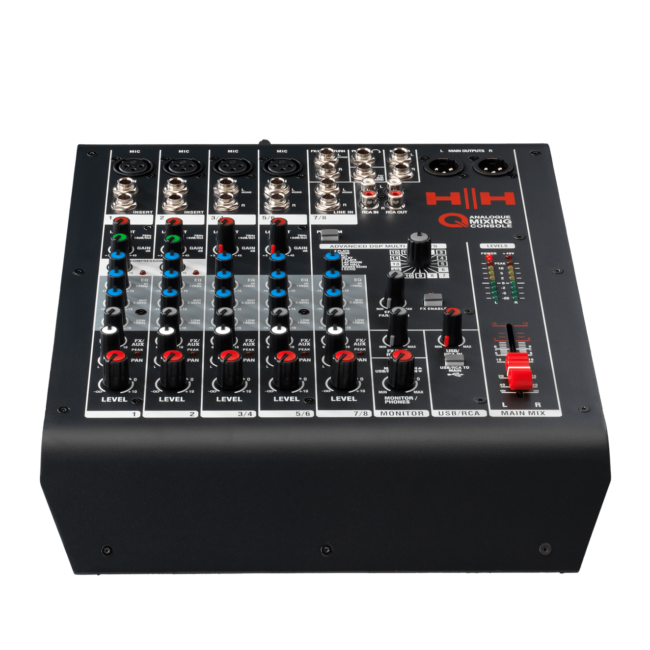 HH Audio Q-Series Q8FX - Professional 8-Channel Analogue Mixer with DSP 2