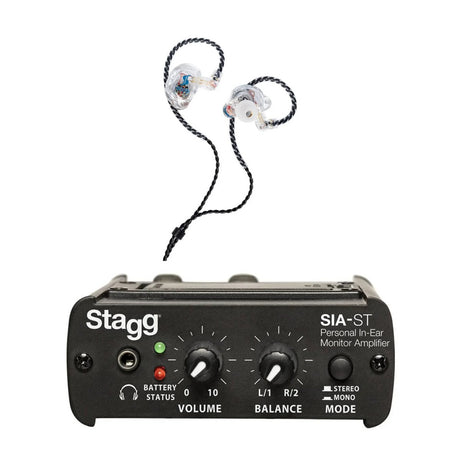 Stagg SIA-ST & SPM-435 Wired In-Ear Monitoring System - Transparent 1