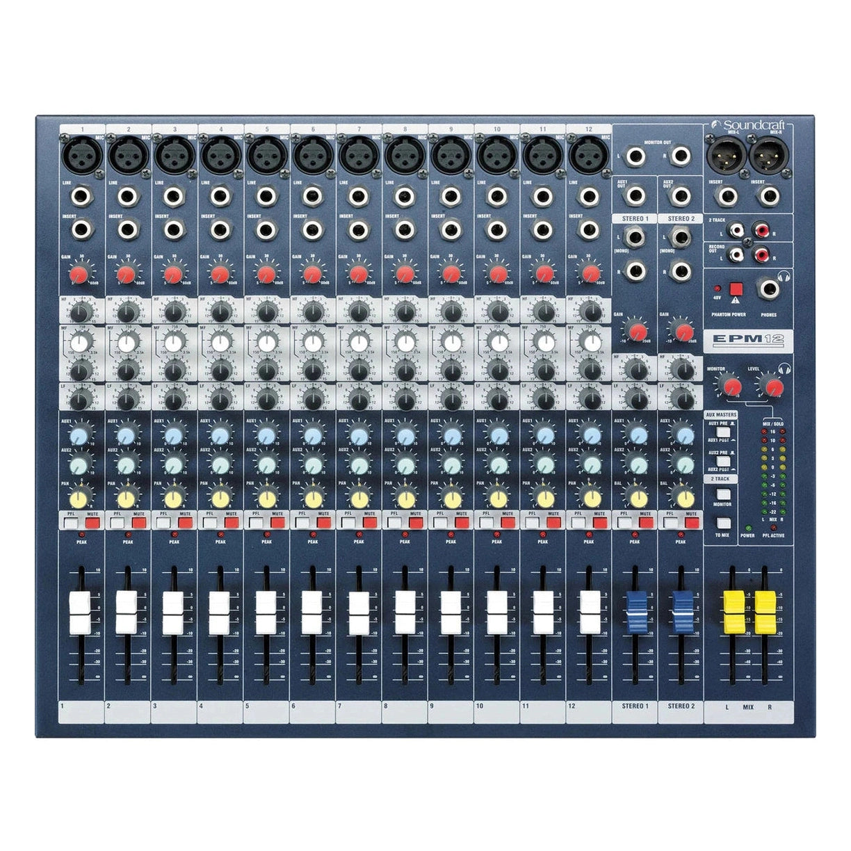 Soundcraft EPM12 - Professional 12+2 Channel Multipurpose Analogue Mixer 2