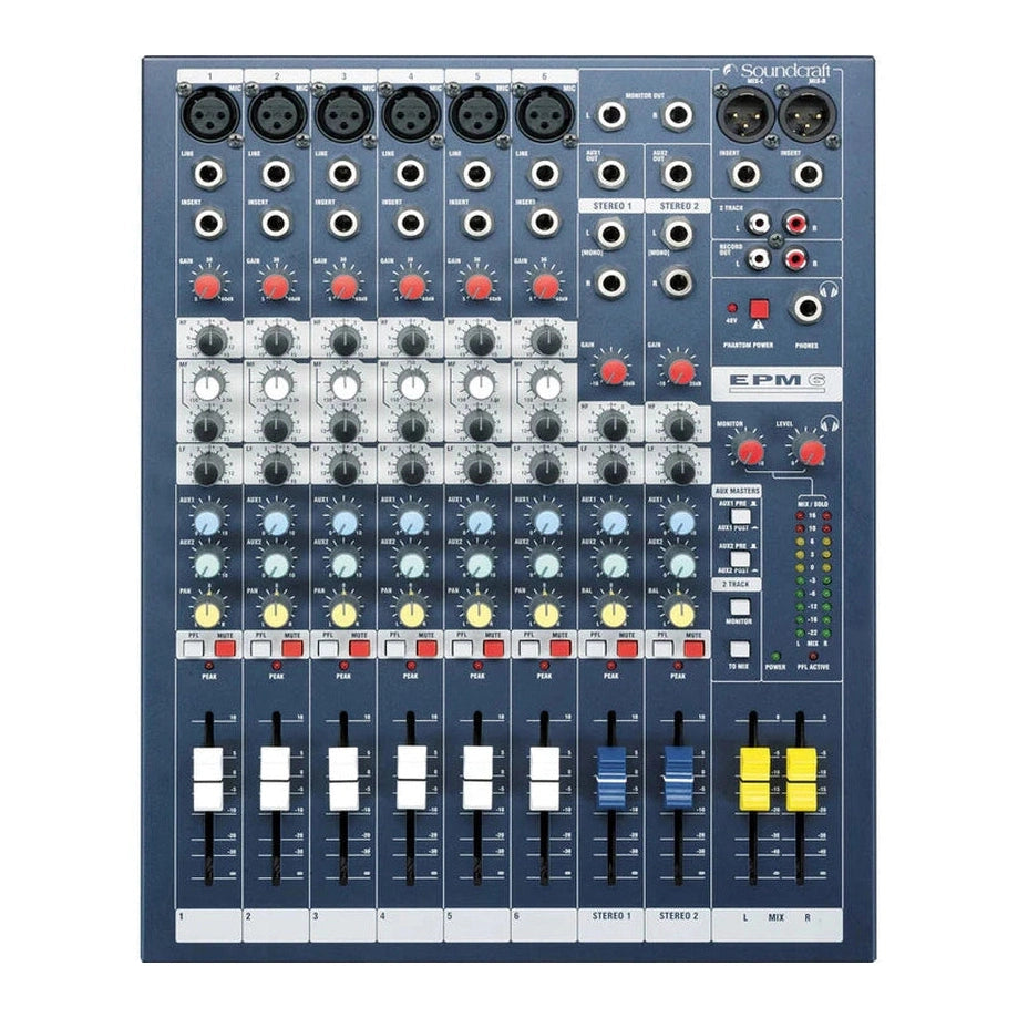 Soundcraft EPM6 - Compact 6+2 Channel Multipurpose Analogue Mixer 1