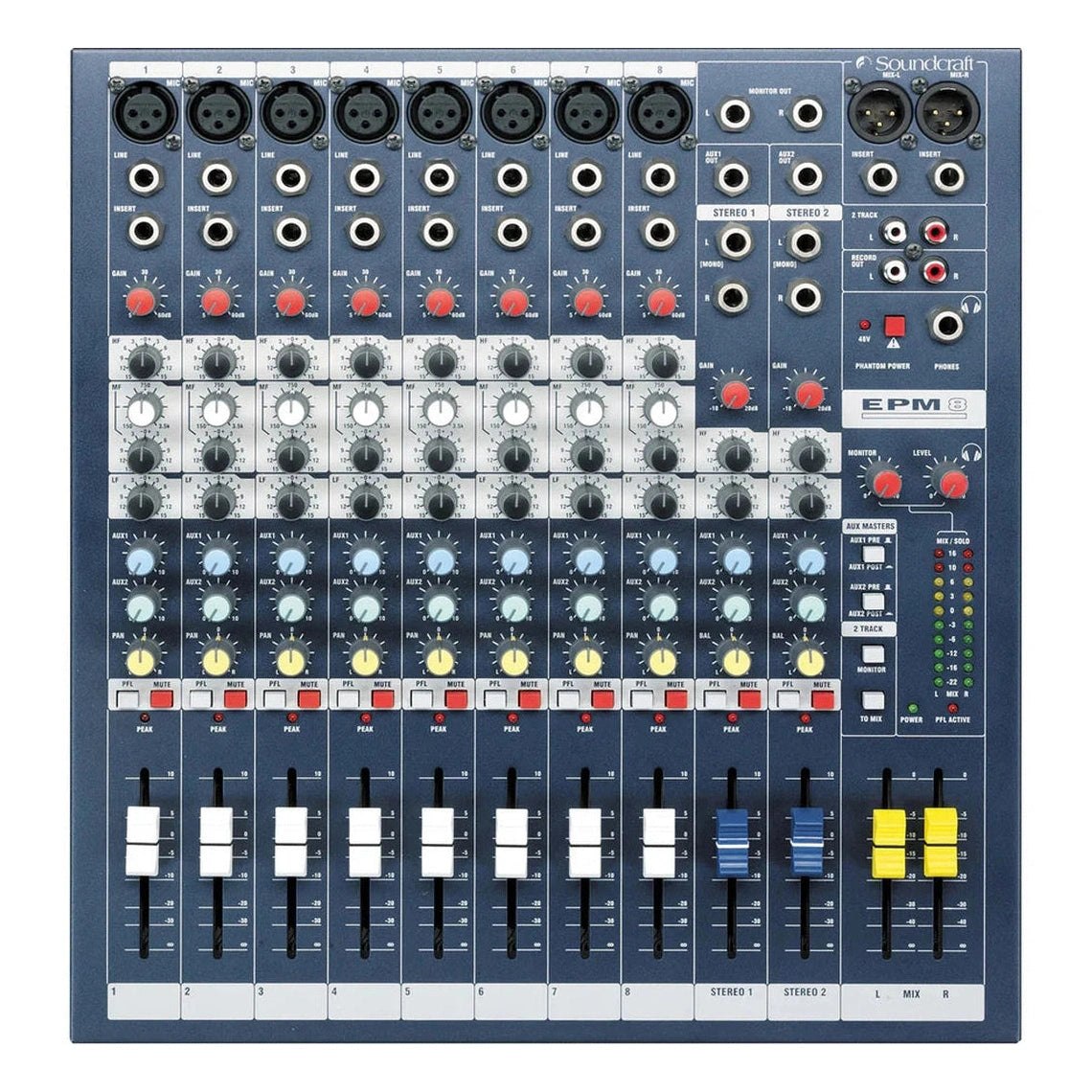 Soundcraft EPM8 Professional 8-Channel Analogue Mixing Desk 1