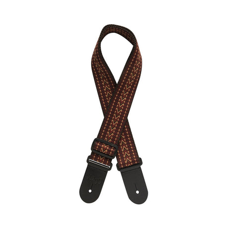 Stagg Woven Cotton Guitar Strap with Red Rafter Design 2