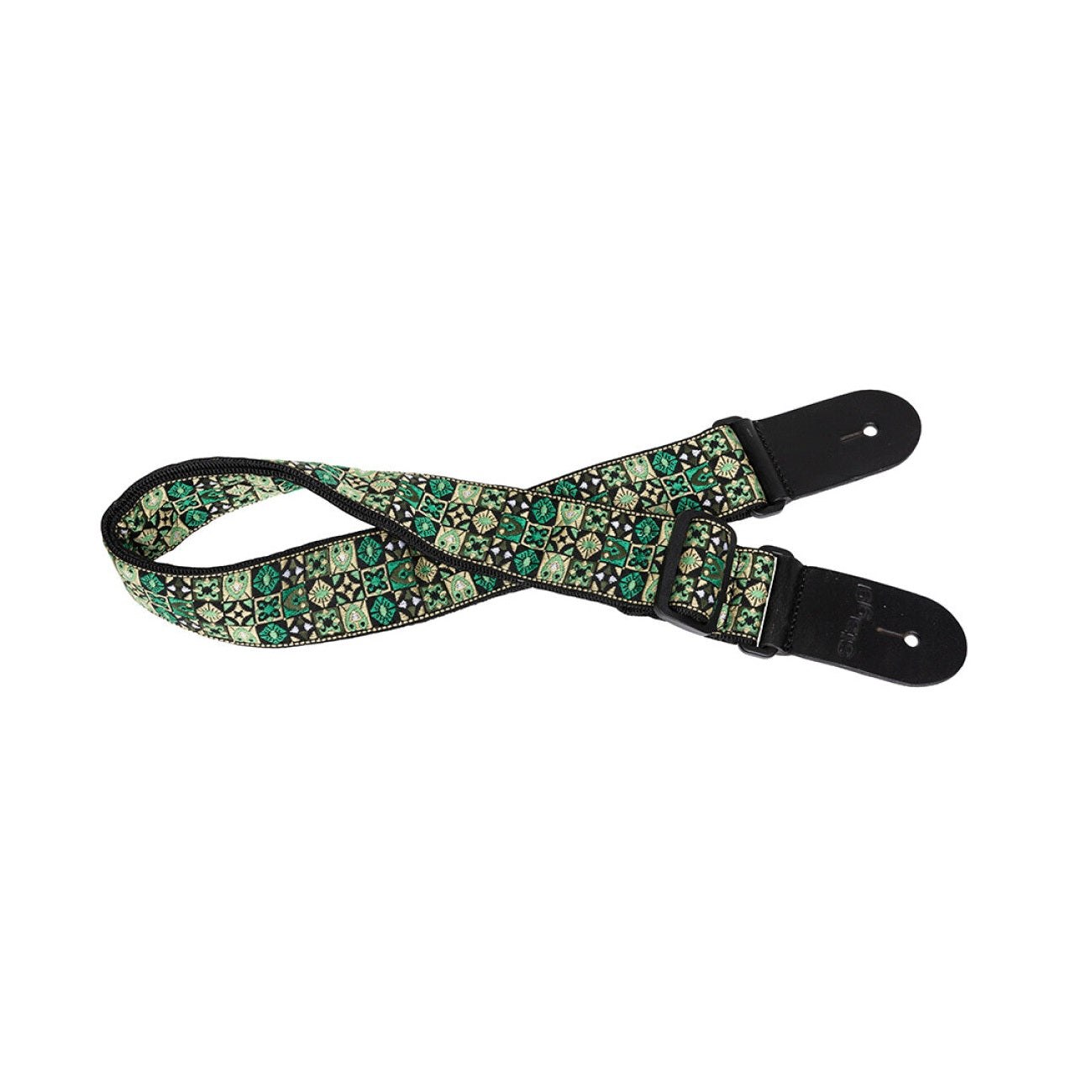 Stagg Woven Guitar Strap - Hootenanny Green 1