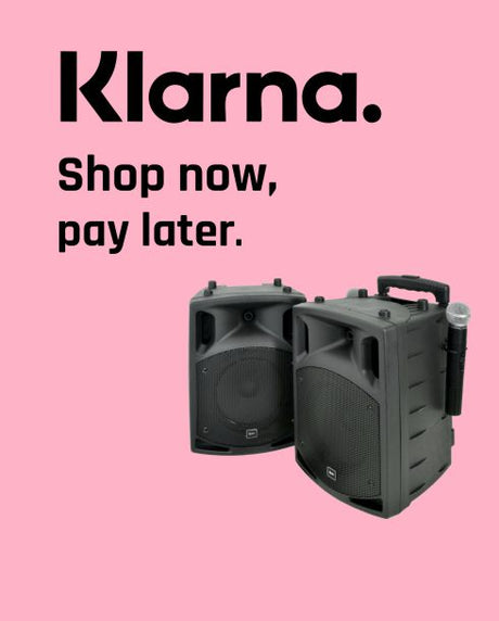 Shop for your pa audio equipment and pay in three payments with Klarna at Audio Direct