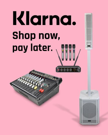 Shop now for your next studio gear and pay in three payments using Klarna