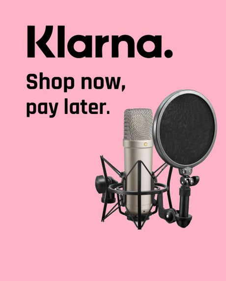 Shop now for your microphone and pay in three payments using Klarna