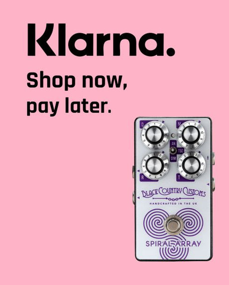 Shop now for your Black Country Customs pedal and pay in three payments using Klarna