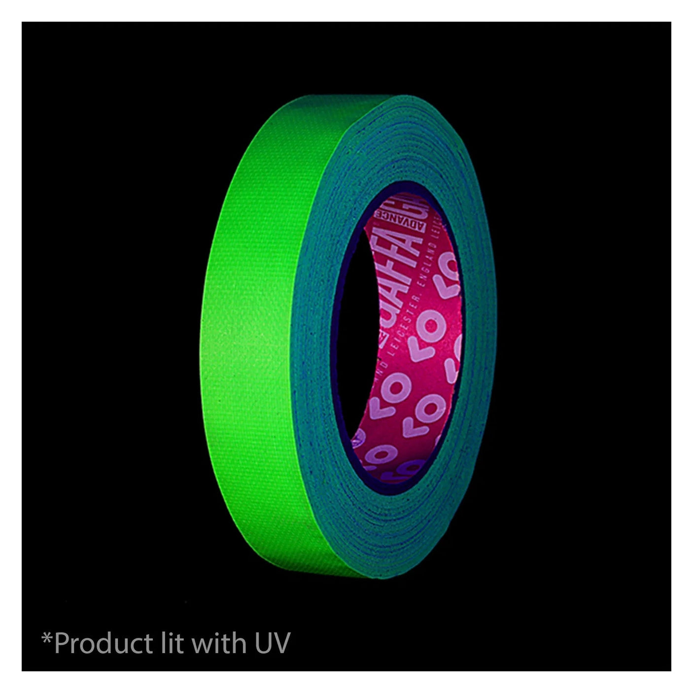 Advance Gaffa AT215 Fluorescent Green UV Glow Cloth Tape 19mm x 25m 2