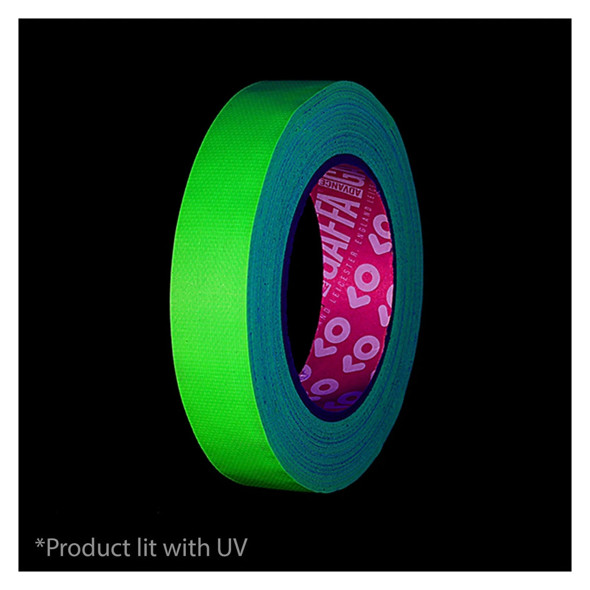 Advance Gaffa AT215 Fluorescent Green UV Glow Cloth Tape 19mm x 25m 2