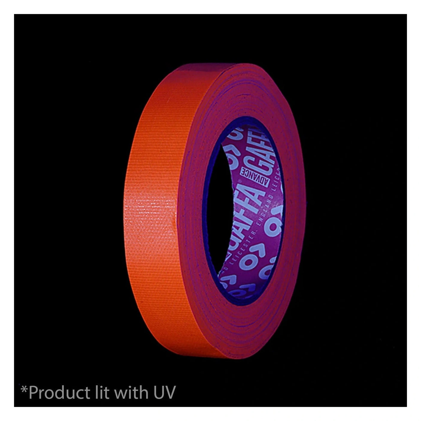 Advance Gaffa AT215 Fluorescent Orange UV Glow Cloth Tape 19mm x 25m 2