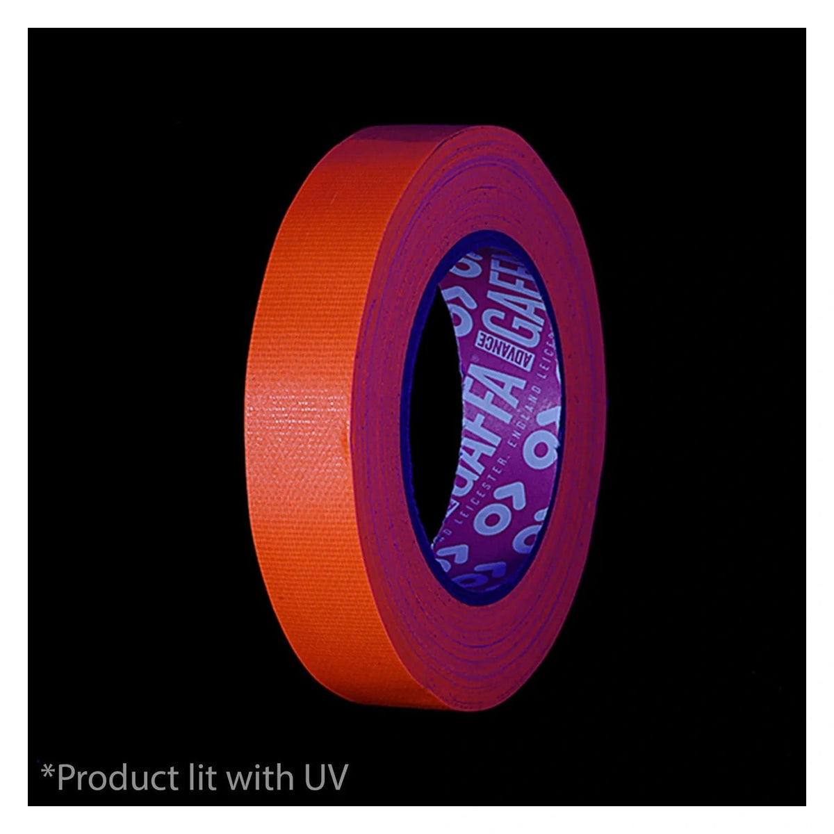 Advance Gaffa AT215 Fluorescent Orange UV Glow Cloth Tape 19mm x 25m 2