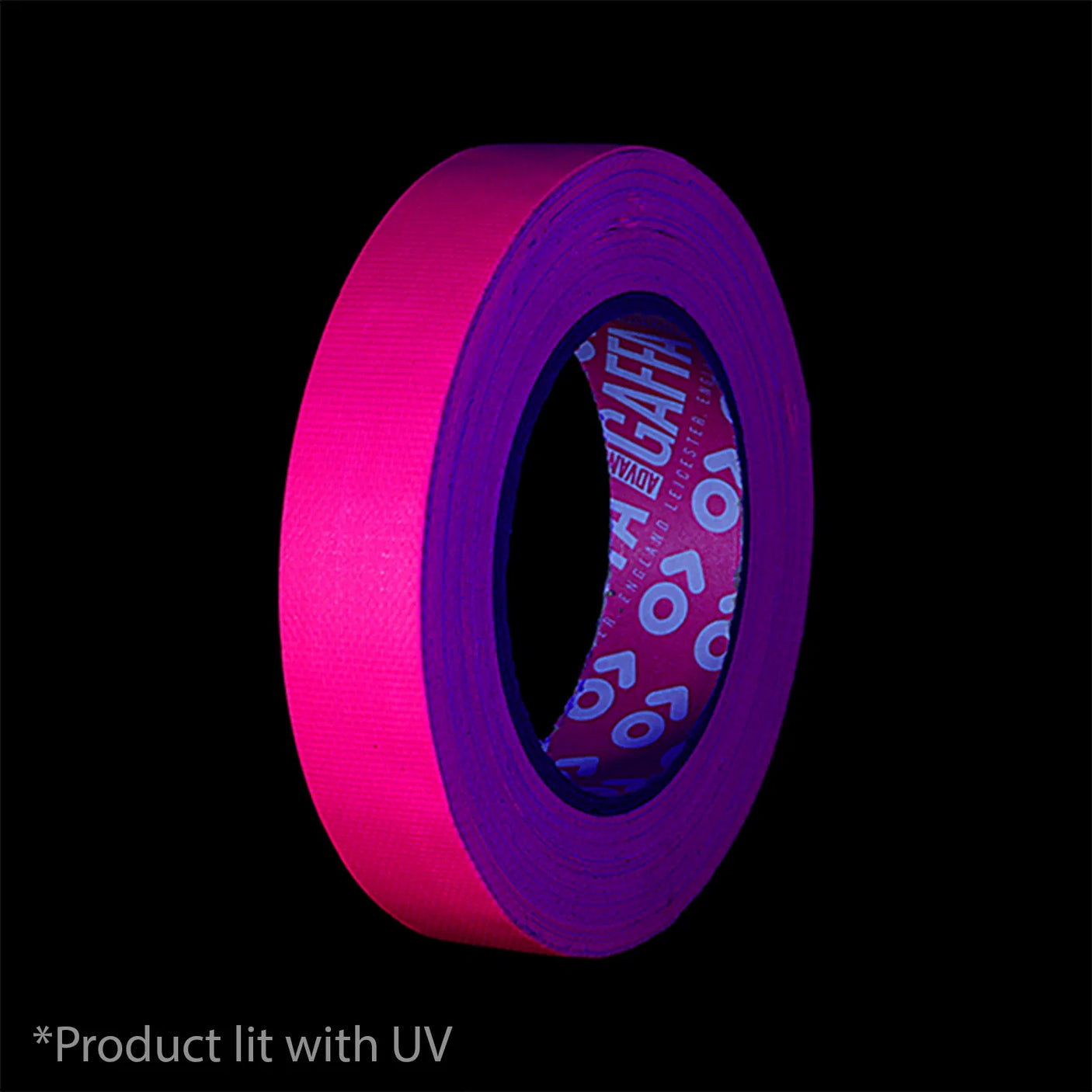Advance Gaffa AT215 Fluorescent Pink UV Glow Cloth Tape 19mm x 25m 2