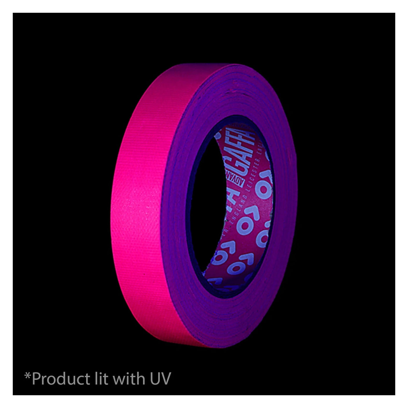 Advance Gaffa AT215 Fluorescent Pink UV Glow Cloth Tape 19mm x 25m 2