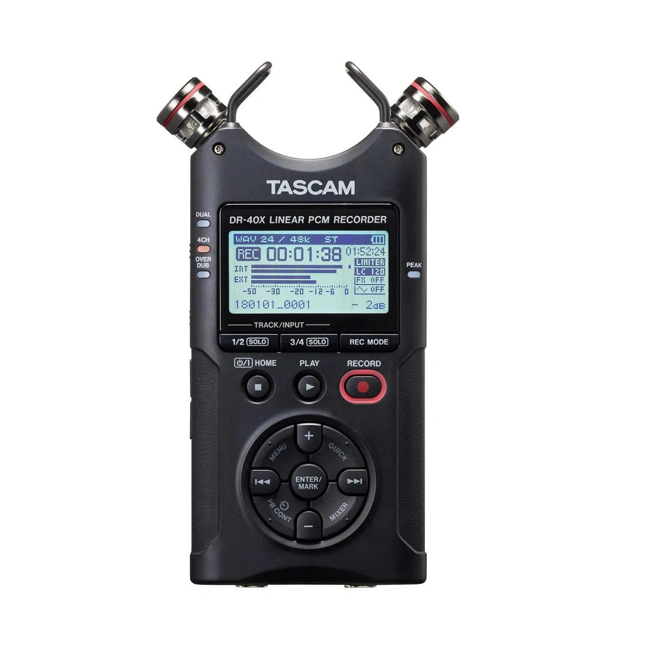 Tascam DR-40X Portable 4-Track Digital Audio Recorder With USB Interface 2
