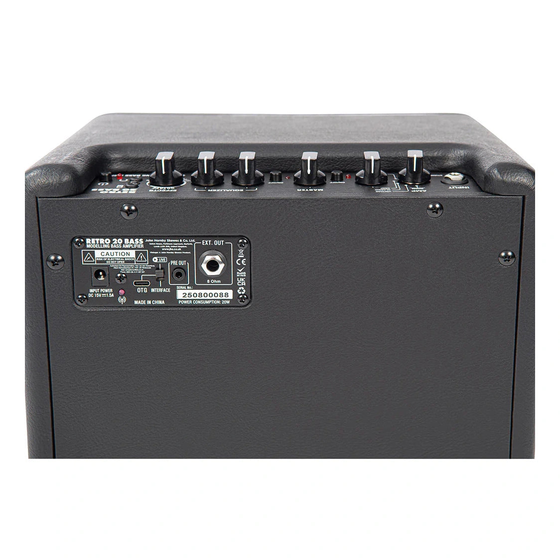 Vintage Retro 20W Bass Combo Amp with DSP Black 4