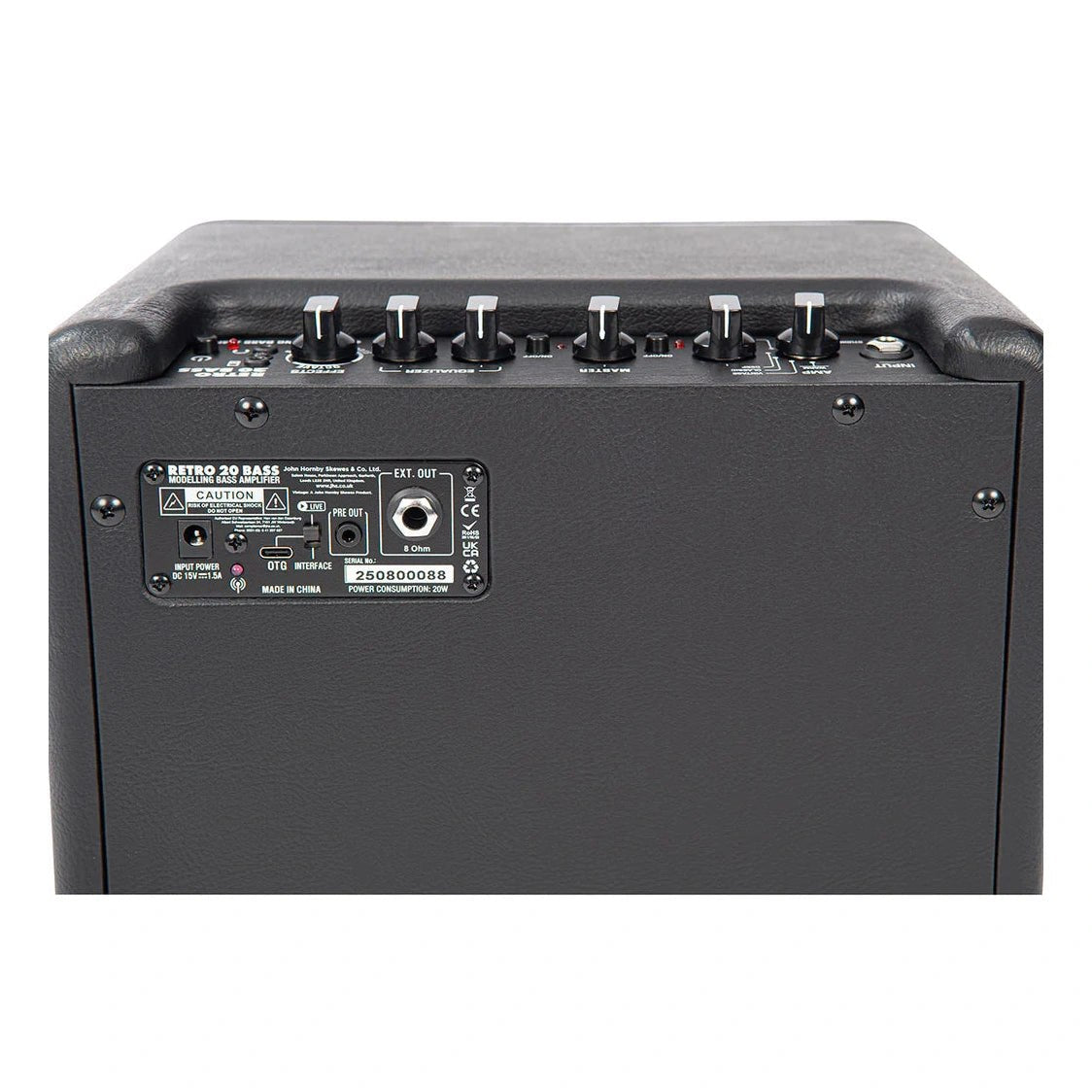Vintage Retro 20W Bass Combo Amp with DSP Black 4