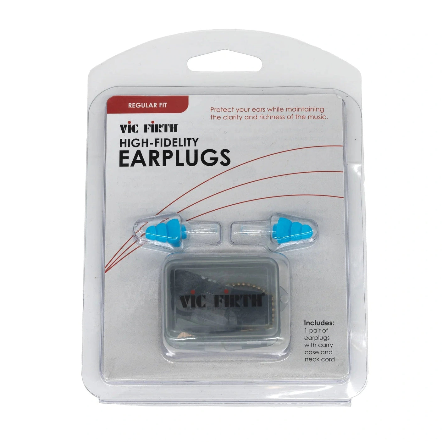 Vic Firth Blue HiFi Earplugs, Regular Fit